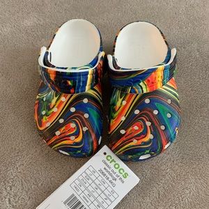 Croc slip on multi color size 7